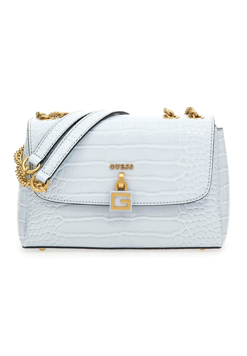 Guess MINI MONTREAL KROKOPRÄGUNG Across body bag himmelblau/light blue Zalando