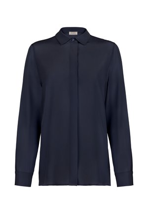 BLOUSE WITH COLLAR - Skjortebluser - Blue