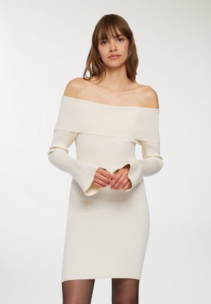 CON SPALLE SCOPERTE - Tubino - bianco melange