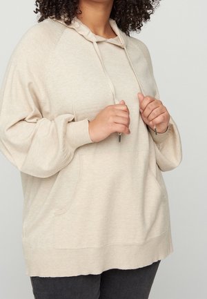 Hættetrøje - beige