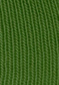 Tessuto verde testurizzato con fine ribatura verticale, realizzato con filato dalla consistenza morbida e un pattern di punto uniforme.