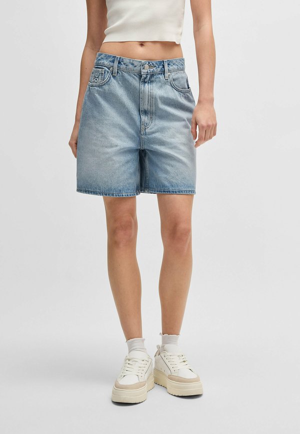 Denim shorts - turquoise