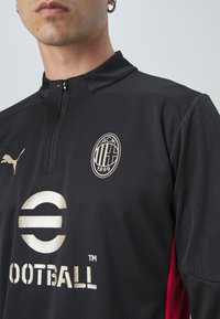Puma AC MILAN TRAINING 1/4 ZIP - Vereinsmannschaften - black/for all time red