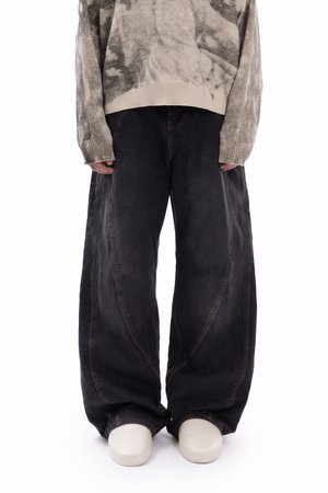 RIGID BALLOON CUTLINE UNISEX - Baggy Jeans - grey vintage