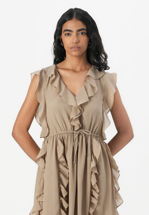 VMCARMEN V NECK SHORT DRESS - Cocktail dress / Party dress - beige3