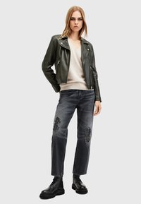 AllSaints DALBY BIKER - Giacca di pelle - green