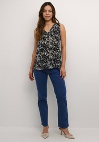 Kaffe KAAMBER PRINTED - Débardeur - black white graphic snake