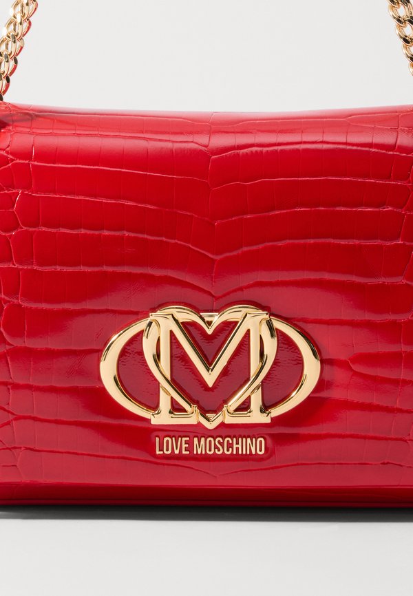 SHINY CROCO - Cross body bag - rosso3