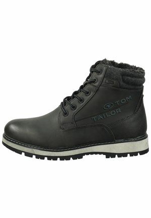TOM TAILOR, Schnürstiefelette - coal