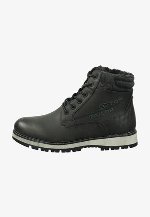 TOM TAILOR, Botines con cordones - coal