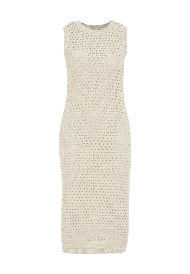 WE Fashion Gebreide jurk beige