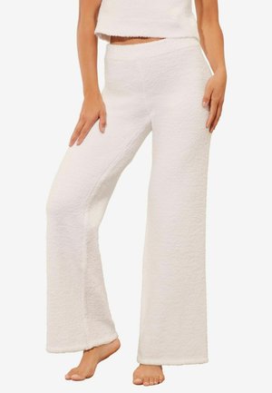 Lipsy WIDE LEG - Pyžamové nohavice - ivory white