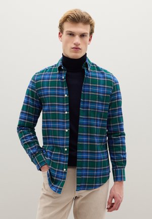 CHECKED REGULAR FIT - Hemd - green blue