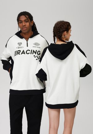 UNISEX - Hoodie - white/black
