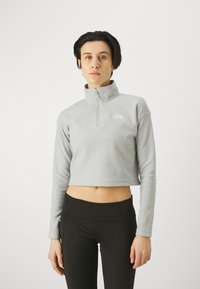 The North Face GLACIER CROPPED ¼ ZIP - Felpa in pile - light grey heather