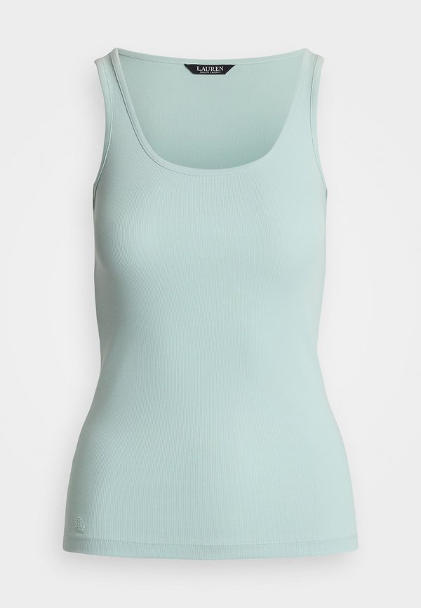 COTTON-BLEND TANK TOP - Top - aqua pearl2