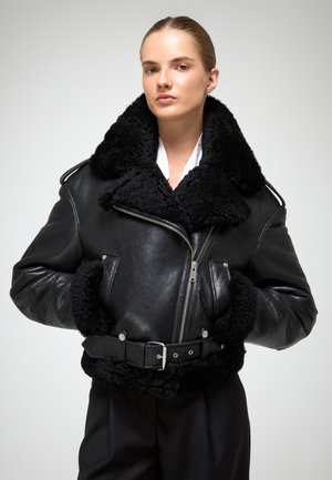 Tierra - Veste en cuir - black