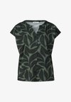 SHIRT MIT KNOPFLEISTE UND PRINT - Blouse - deep bound green