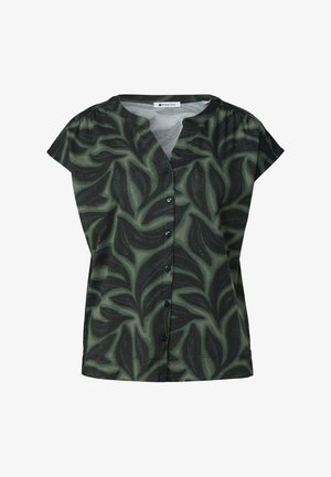 Street One, SHIRT MIT KNOPFLEISTE UND PRINT - Blouse - deep bound green