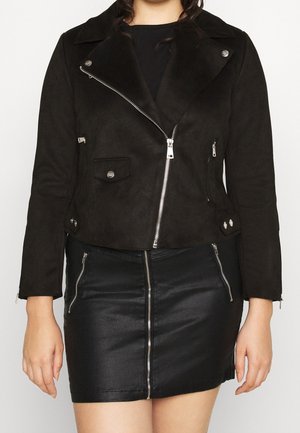 Imitatieleren jas - black