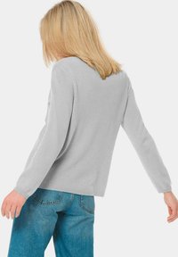 GOLDNER Strickjacke - silver-coloured grey / melange