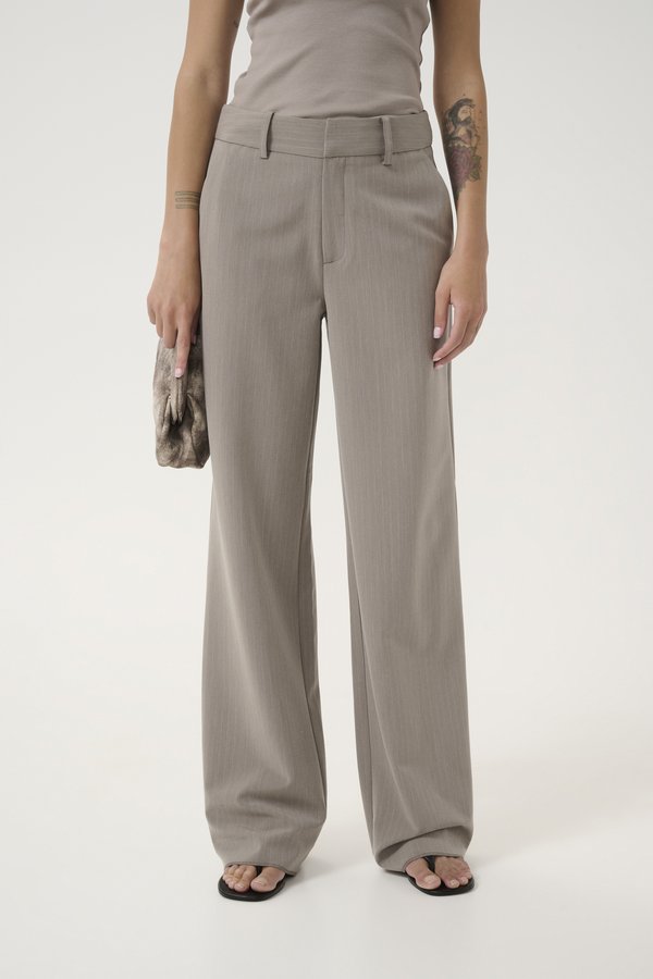 JOELLE PINSTRIPE PANTS - Trousers - rock ridge