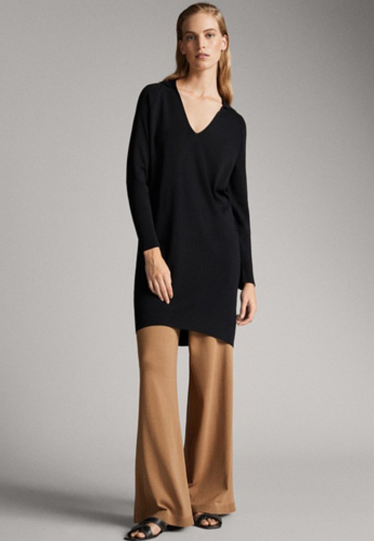Massimo Dutti Stickad klänning black Zalando.se Massimo Dutti Stickad klänning black Zalando.se