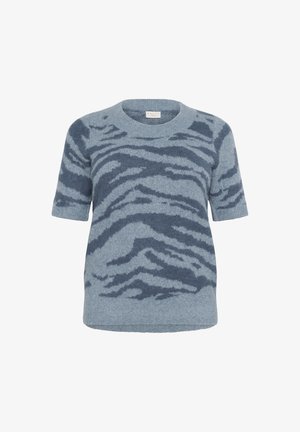 Kaffe Curve SANDIA - Triko s potiskem - windward blu bering sea animal