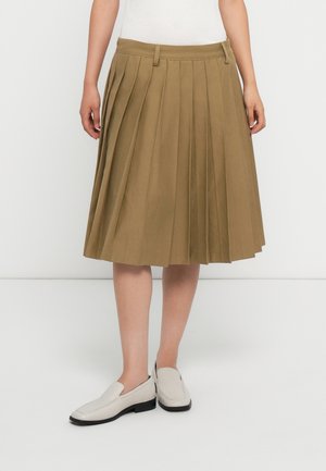 PLEATED MIDI SKIRT - Gonna a campana - sand storm