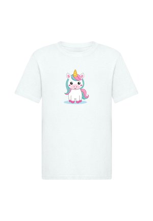 CUTE UNICORN TEE - Print T-shirt - white