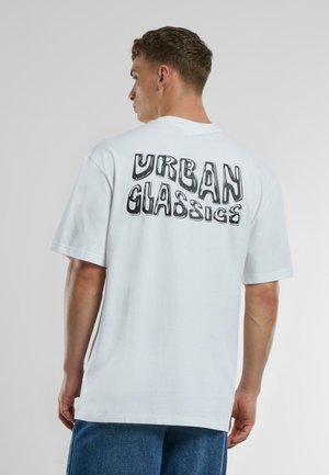 SHINY LOGO TALL - T-shirt print - white
