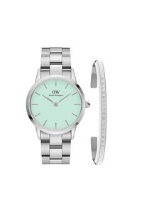 Daniel Wellington - ICONIC LINK MINT 36 + BRACELET SMALL - Laikrodis - silver-coloured Miniatiūros vaizdas 1