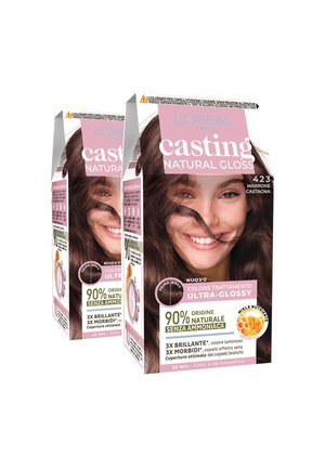 L'ORÉAL PARIS COLORAZIONE SEMIPERMANENTE CASTING  GLOSS SENZA AMMONIACA COLORE TRATTAMENTO ULTRA GLOSSY - 2 PACK - Tinte capelli - marrone castagna