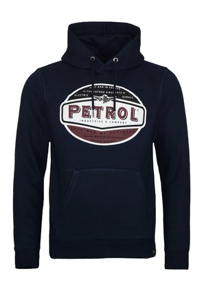 MIT KAPUZE KORDELZUG UND LOGO - Kapuzenpullover - blau