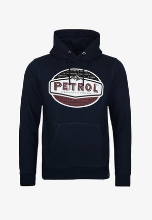 MIT KAPUZE KORDELZUG UND LOGO - Hoodie - blau