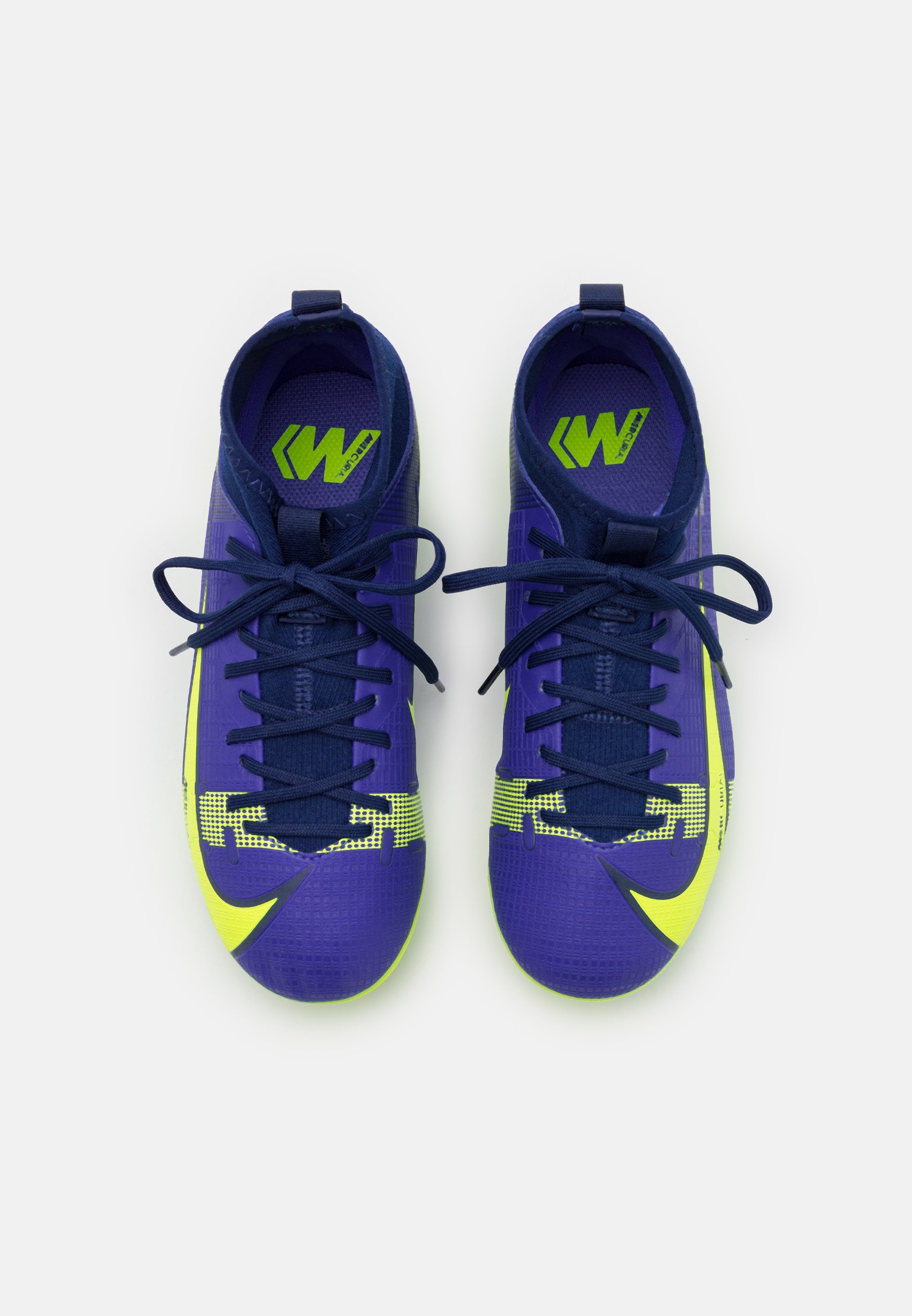 Nike Performance MERCURIAL 8 ACADEMY AG UNISEX - Botas de fútbol con tacos  - lapis/volt/blue void/azul - Zalando.es