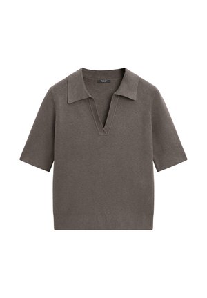 SHORT SLEEVE V-NECK - Maglione - mottled brown