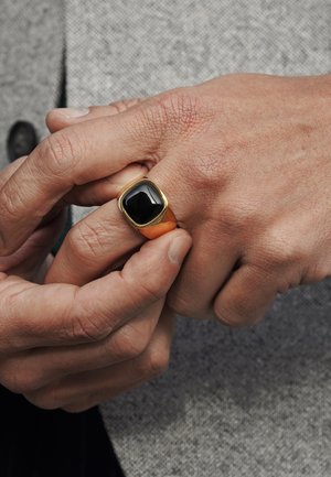 LUCLEON LEN - Ring - black and gold coloured