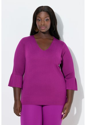 V-NECK - Strickpullover - berry