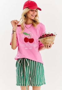 NAOKO Triko s potiskem - pink