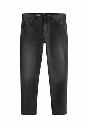 Slank-Fit sorte denim jeans med fem lommer, subtil falming og et klassisk design. Stofstrukturen er blød og let strækbar.