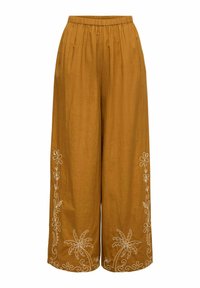 ELIZA WEITER BEINSCHNITT - Pantalon classique - golden brown