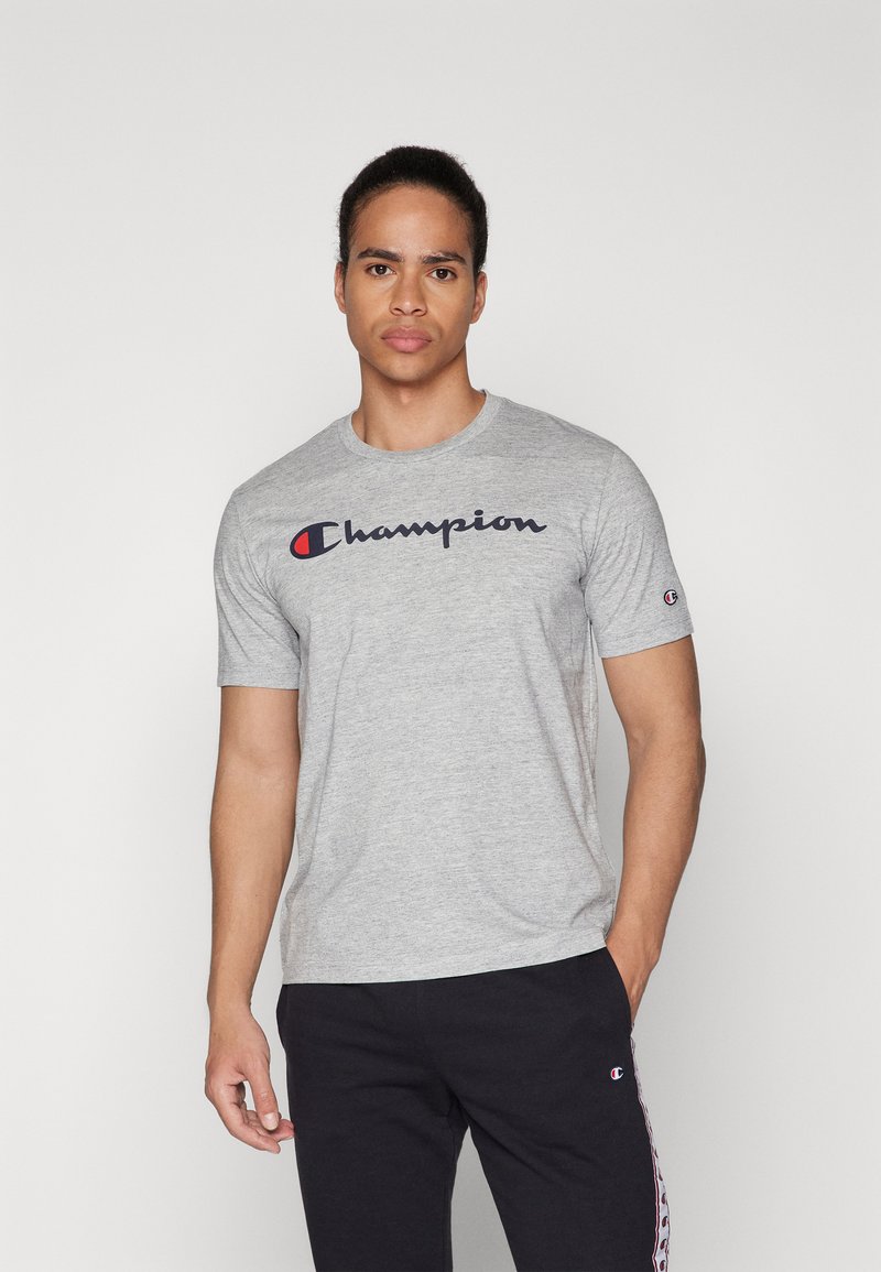 Champion ICONS CREWNECK LARGE LOGO - Camiseta estampada - grey