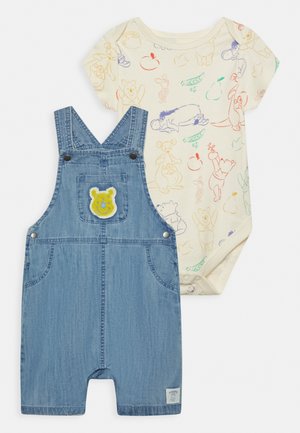 DENIM BIBSHRT SET - Dungarees - denim