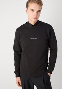 Calvin Klein Jeans MONOLOGO CREW NECK - Felpa - black