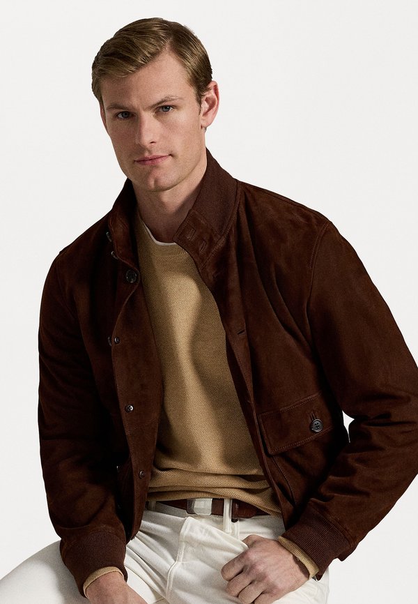 MESH KNIT COTTON CREWNECK SWEATER - Jumper - camel melange2