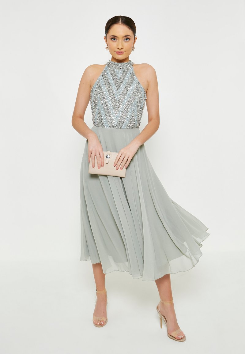 BEAUUT PERRI Cocktail dress / Party dress sage green/mottled light