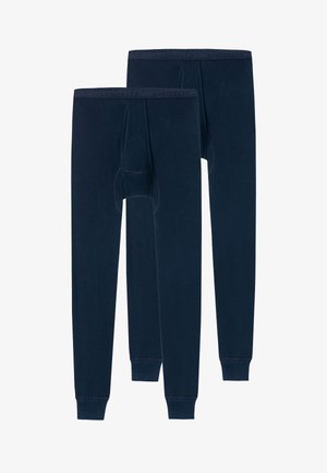 Navy blue underwear made of soft fabric, featuring a fitted design, elastic waistband, and a front pouch with a contoured shape.