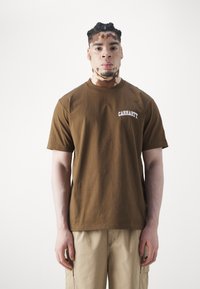 Carhartt WIP UNIVERSITY SCRIPT - Majica kratkih rukava s printom - lumber/white