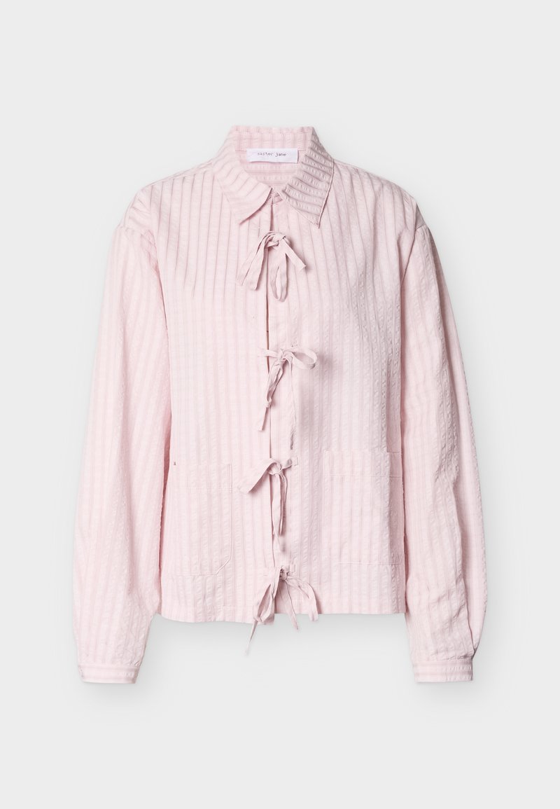 Sister Jane CHAS BOW BOXY UNISEX - Button-down blouse - pink/light pink ...